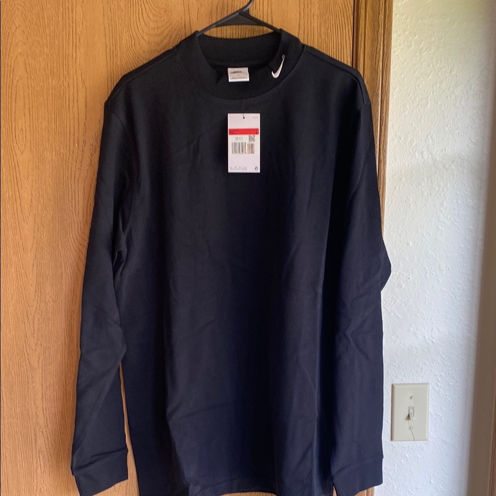 Nike men's black mock neck nwt